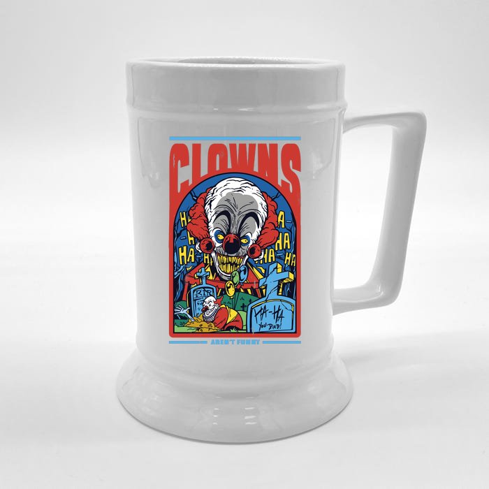 Clowns Aren't Funny Horror Front & Back Beer Stein