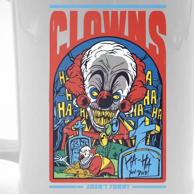 Clowns Aren't Funny Horror Front & Back Beer Stein