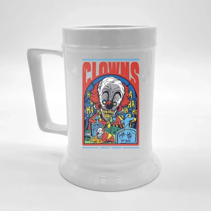 Clowns Aren't Funny Horror Front & Back Beer Stein