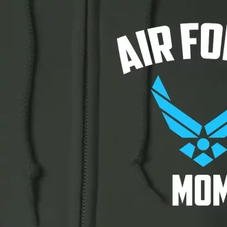 Cool Air Force Mom Best Proud Military Veteran Full Zip Hoodie