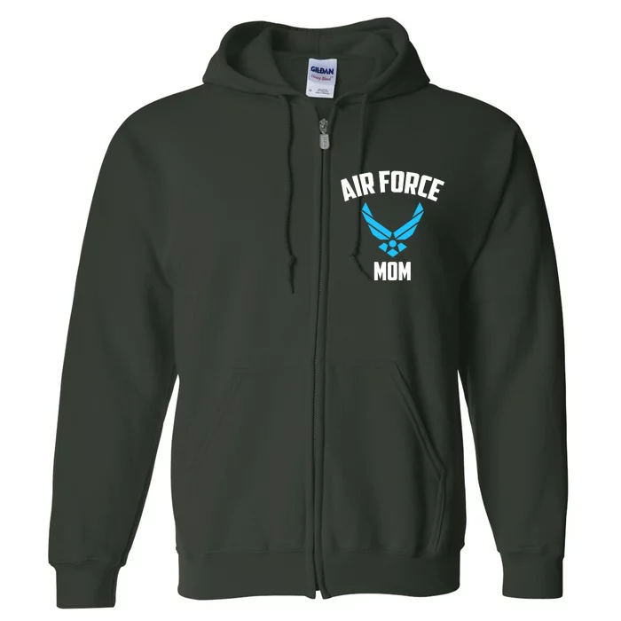 Cool Air Force Mom Best Proud Military Veteran Full Zip Hoodie