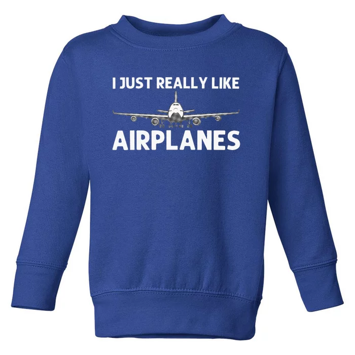 Cool Airplane For Aviation Plane Airplane Pilot Toddler Sweatshirt