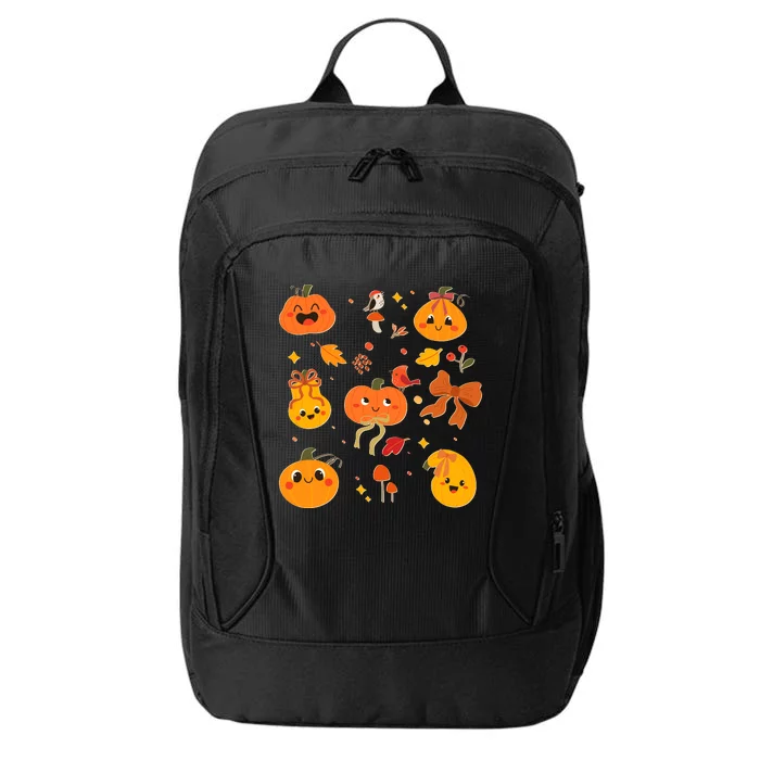 Cute Autumn Fall Pumpkins Ribbons Bows City Backpack