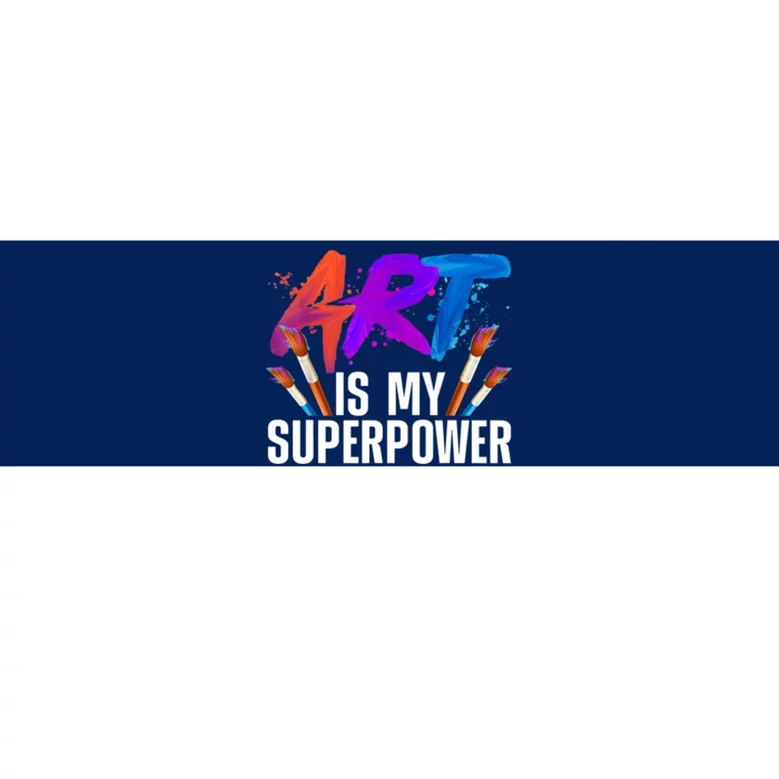 Cool Art For Art Teacher Artist Painter Superpower Bumper Sticker