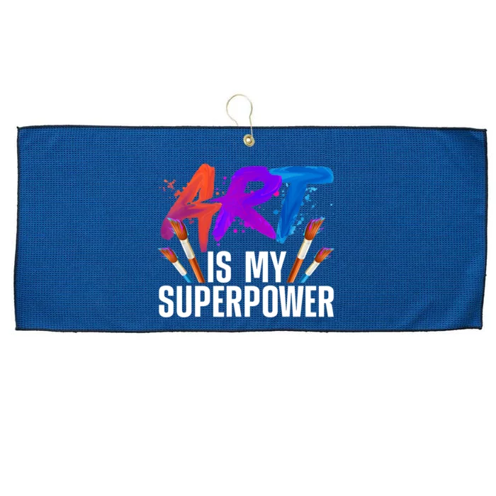 Cool Art For Art Teacher Artist Painter Superpower Large Microfiber Waffle Golf Towel