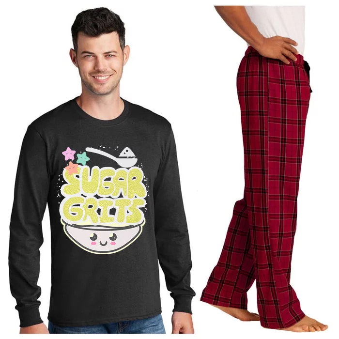 Cute And Funny Sugar And Grits Foodie Long Sleeve Pajama Set