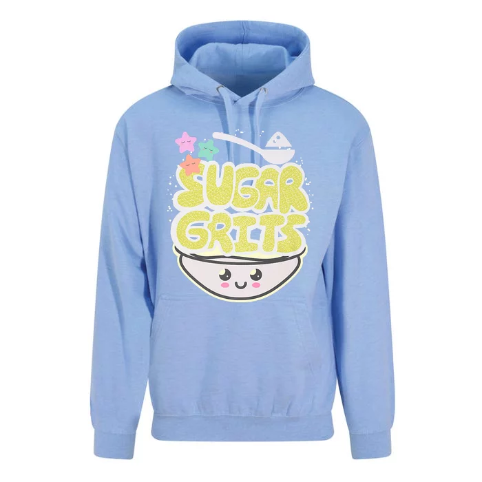 Cute And Funny Sugar And Grits Foodie Unisex Surf Hoodie