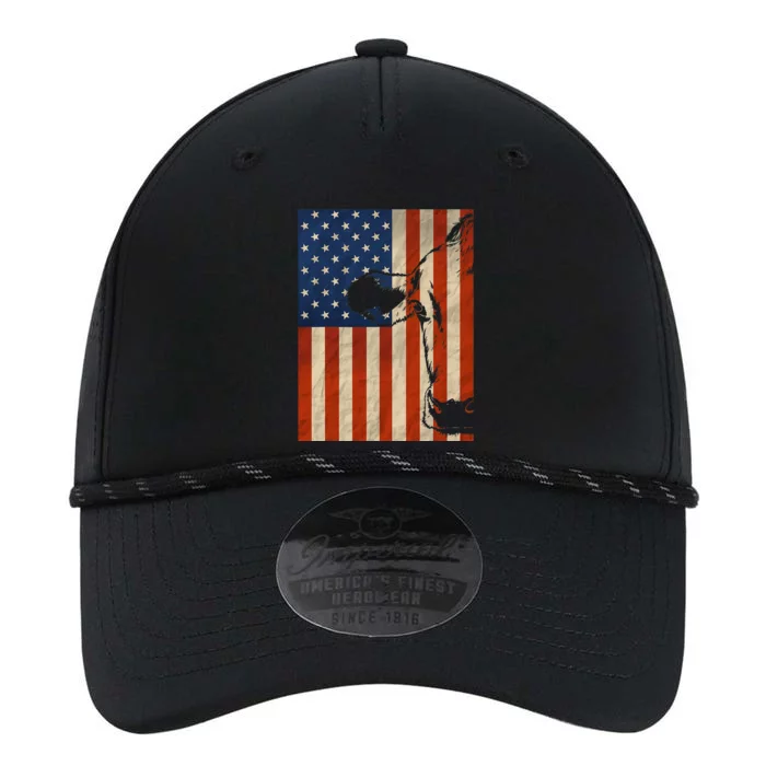 Cow American Flag Cattle Animal Lover Patriotic Gift Performance The Dyno Cap