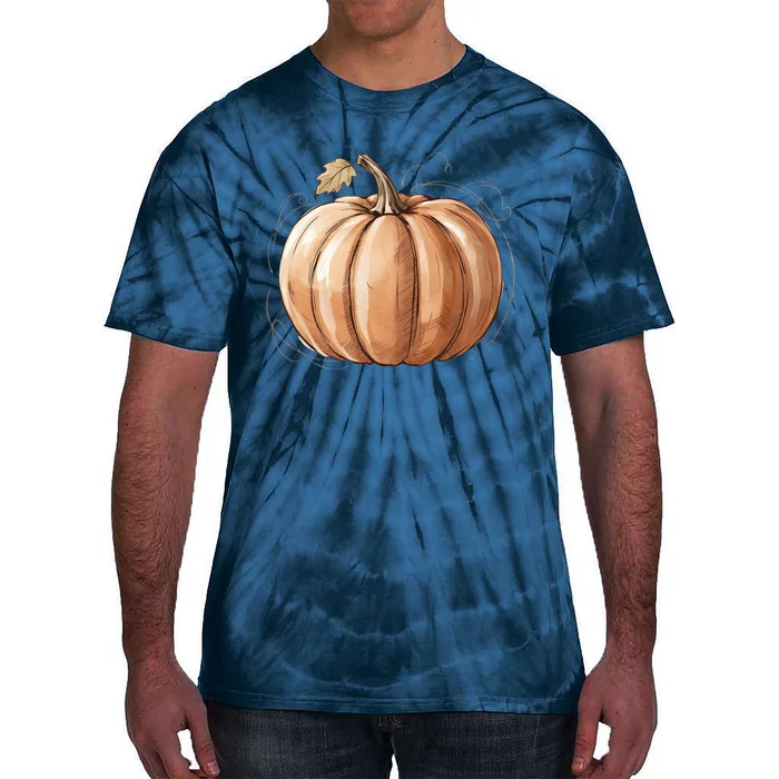 Cute Autumn Fall Thanksgiving Pumpkin Family Graphic Tie-Dye T-Shirt