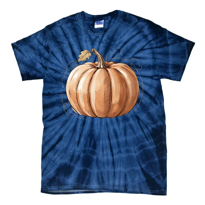 Cute Autumn Fall Thanksgiving Pumpkin Family Graphic Tie-Dye T-Shirt