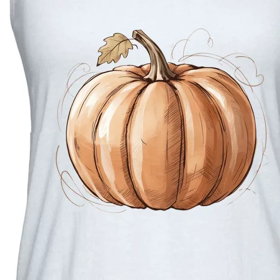 Cute Autumn Fall Thanksgiving Pumpkin Family Graphic Ladies Essential Flowy Tank