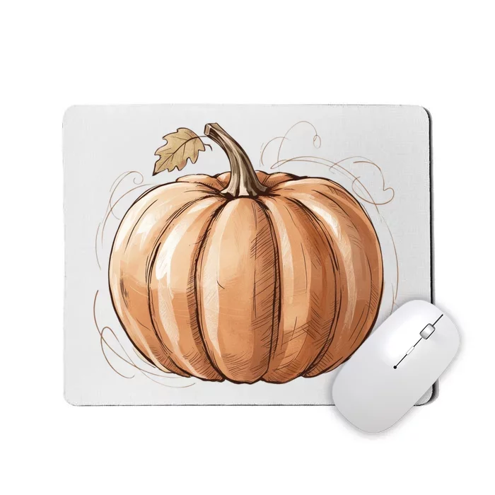 Cute Autumn Fall Thanksgiving Pumpkin Family Graphic Mousepad