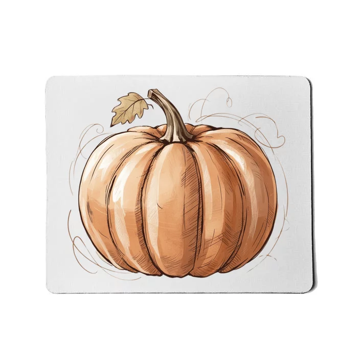 Cute Autumn Fall Thanksgiving Pumpkin Family Graphic Mousepad