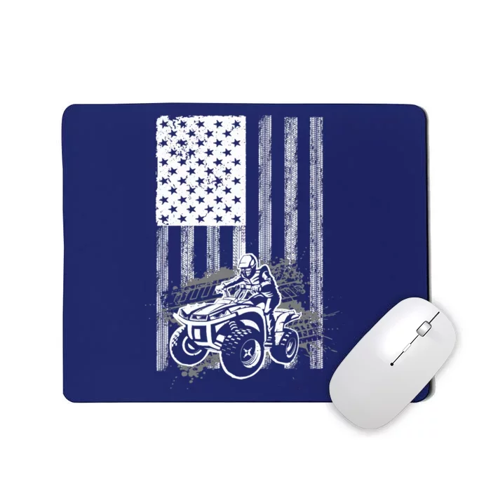 Cool ATV For Quad Racing Squad USA Flag 4 Wheeler Premium Mousepad