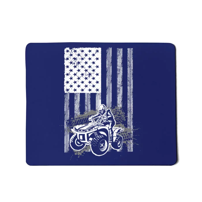 Cool ATV For Quad Racing Squad USA Flag 4 Wheeler Premium Mousepad