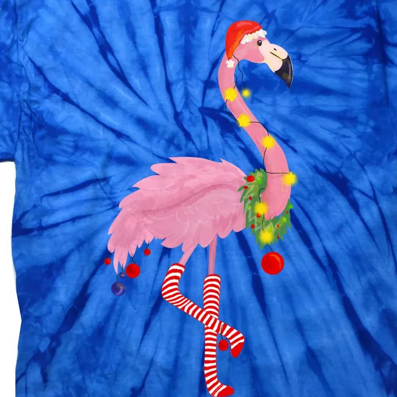 Cute And Fun Tropical Flamingo Christmas Great Gift Tie-Dye T-Shirt