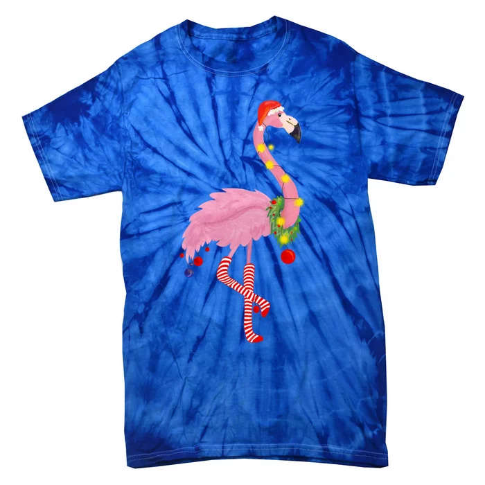 Cute And Fun Tropical Flamingo Christmas Great Gift Tie-Dye T-Shirt