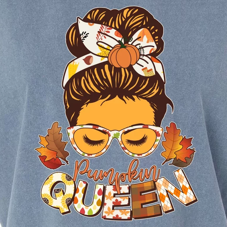 Cute Autumn Fall Pumpkin Queen Garment-Dyed Women's Muscle Tee