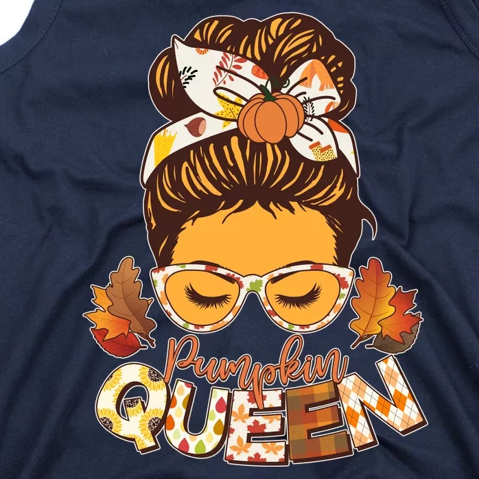 Cute Autumn Fall Pumpkin Queen Tank Top