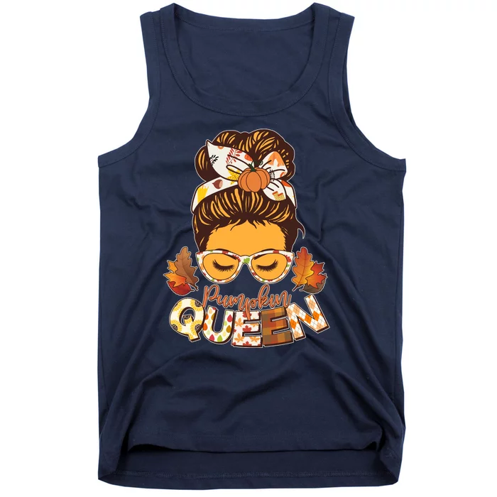 Cute Autumn Fall Pumpkin Queen Tank Top