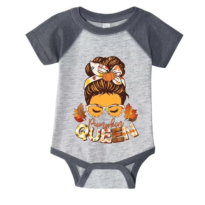 Cute Autumn Fall Pumpkin Queen Infant Baby Jersey Bodysuit