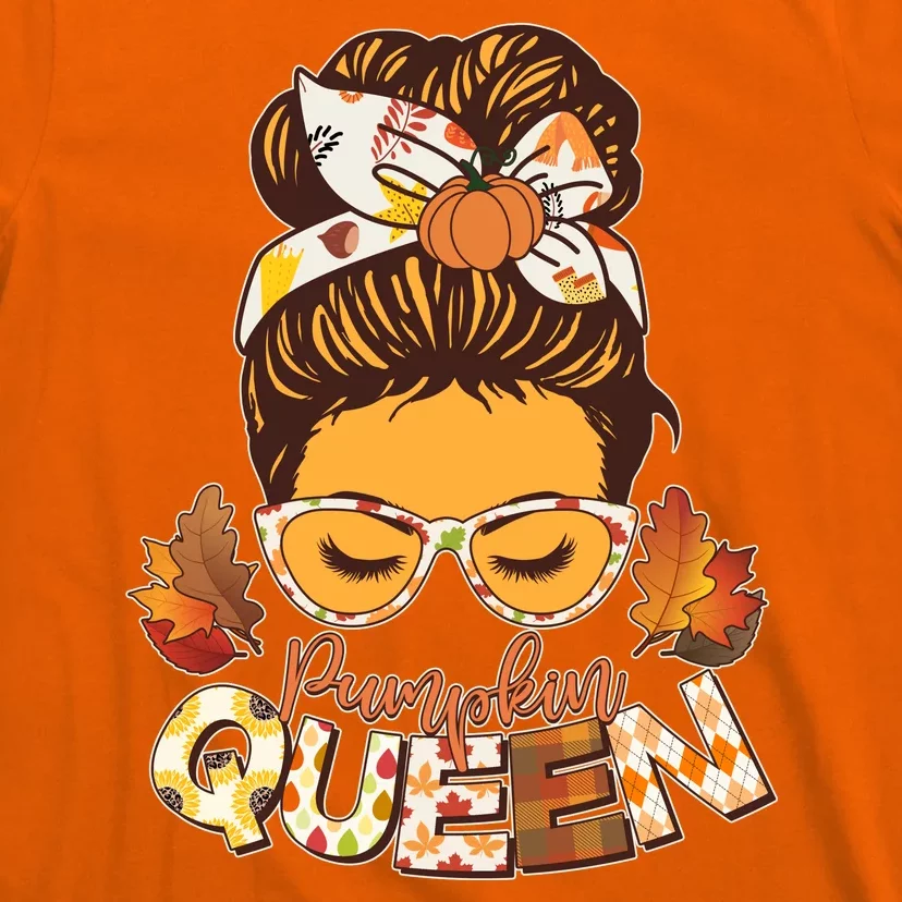 Cute Autumn Fall Pumpkin Queen T-Shirt