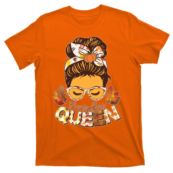 Cute Autumn Fall Pumpkin Queen T-Shirt