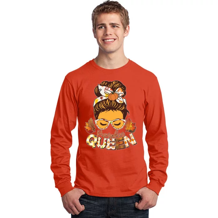 Cute Autumn Fall Pumpkin Queen Tall Long Sleeve T-Shirt