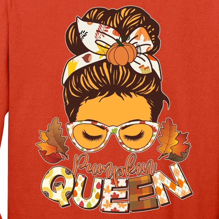 Cute Autumn Fall Pumpkin Queen Tall Long Sleeve T-Shirt