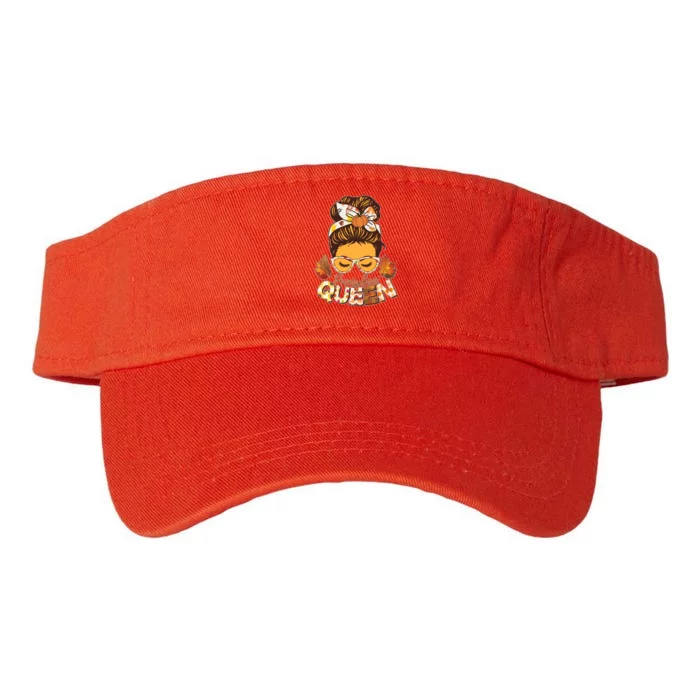 Cute Autumn Fall Pumpkin Queen Valucap Bio-Washed Visor