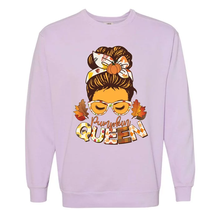 Cute Autumn Fall Pumpkin Queen Garment-Dyed Sweatshirt