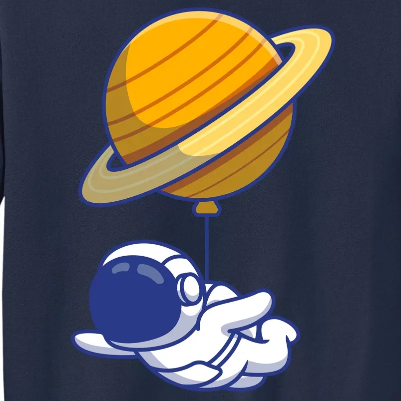 Cute Astronaut Floating On With Saturn Balloon Sweatshirt