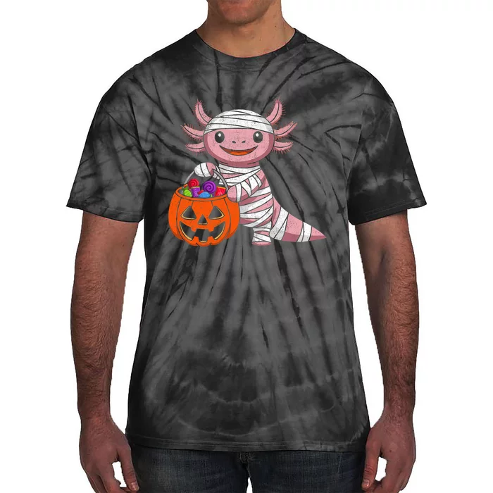 Cute Axolotl Funny Halloween Costum Tie-Dye T-Shirt