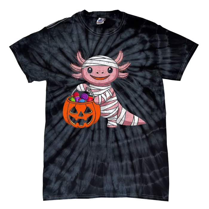 Cute Axolotl Funny Halloween Costum Tie-Dye T-Shirt