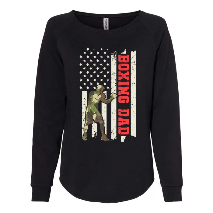 Camouflage America Flag Boxing Dad Martial Arts Boxing Dad Great Gift Womens California Wash Sweatshirt