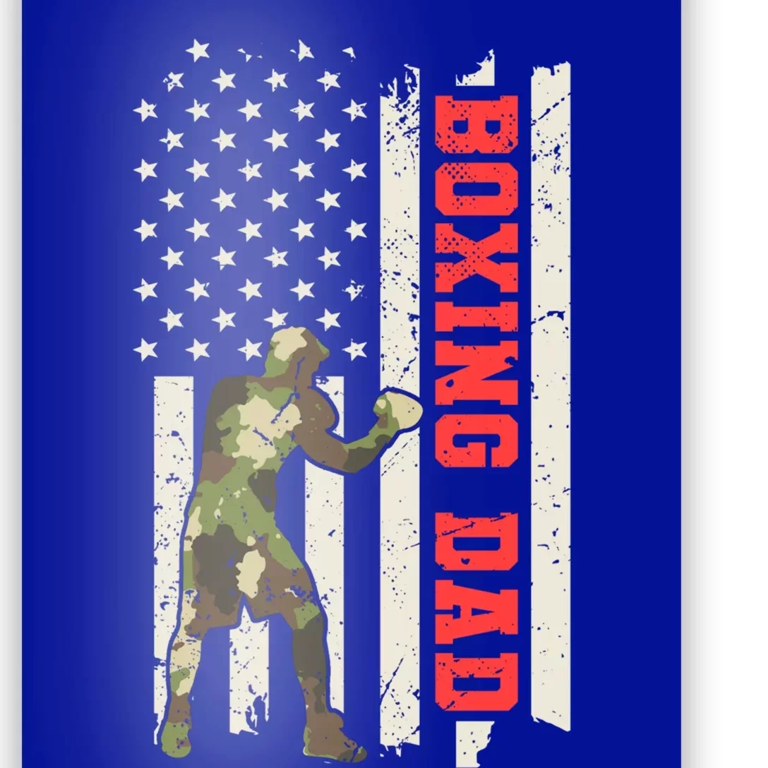 Camouflage America Flag Boxing Dad Martial Arts Boxing Dad Great Gift Poster