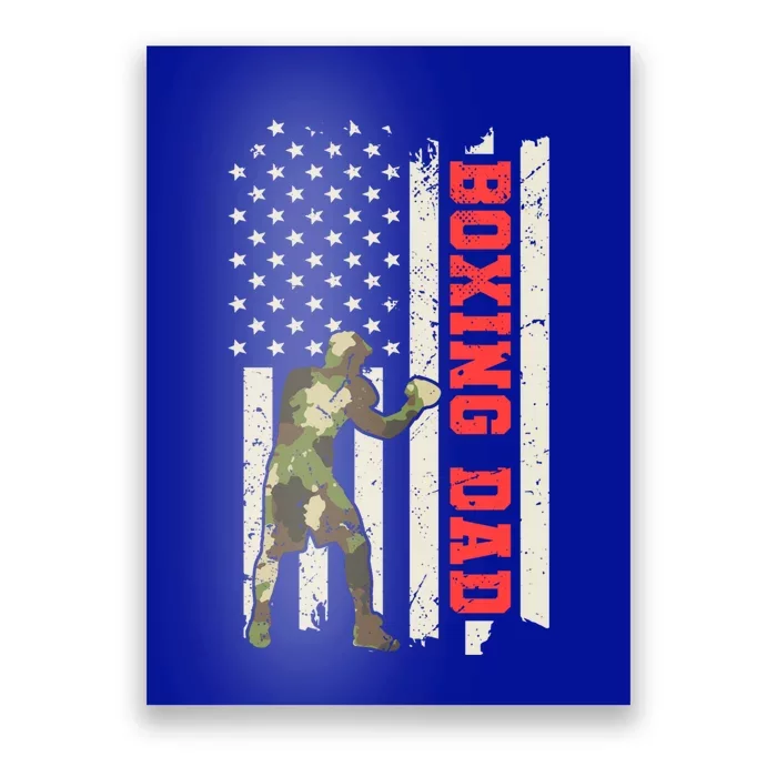 Camouflage America Flag Boxing Dad Martial Arts Boxing Dad Great Gift Poster