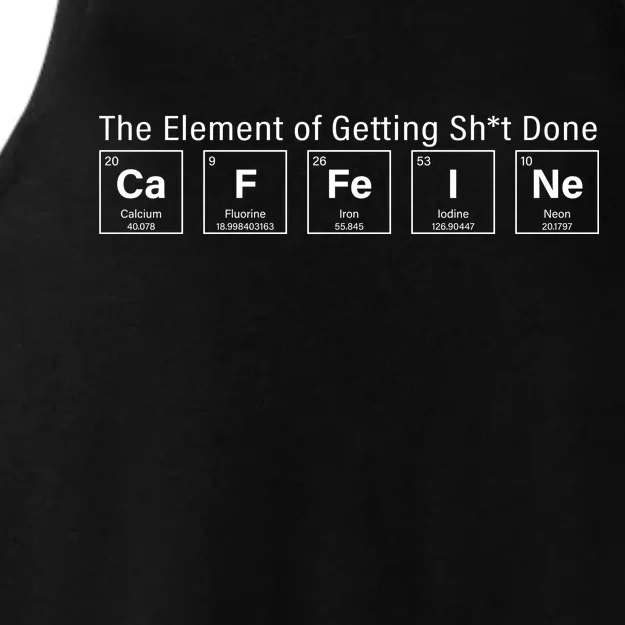 Caffeine The Element Of Getting Shit Done Ladies Tri-Blend Wicking Tank