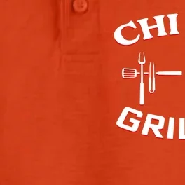 Chillin And Grillin BBQ Cooking Dry Zone Grid Performance Polo