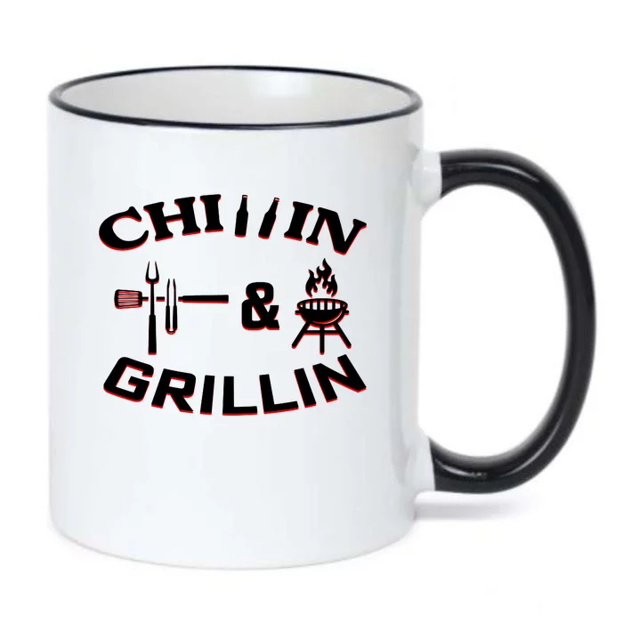 Chillin And Grillin BBQ Cooking Black Color Changing Mug