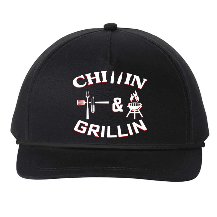 Chillin And Grillin BBQ Cooking Snapback Five-Panel Rope Hat