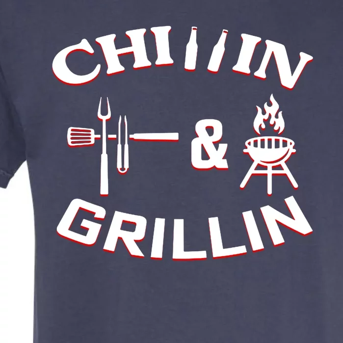 Chillin And Grillin BBQ Cooking Garment-Dyed Heavyweight T-Shirt