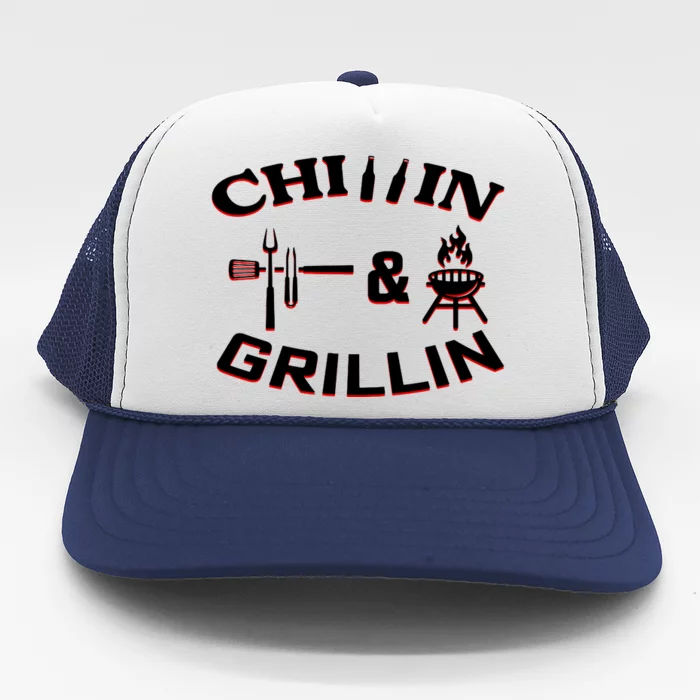 Chillin And Grillin BBQ Cooking Trucker Hat