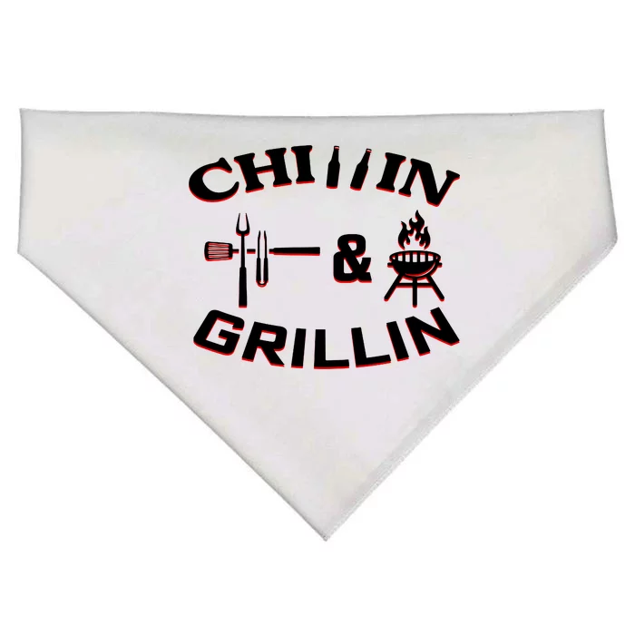 Chillin And Grillin BBQ Cooking USA-Made Doggie Bandana