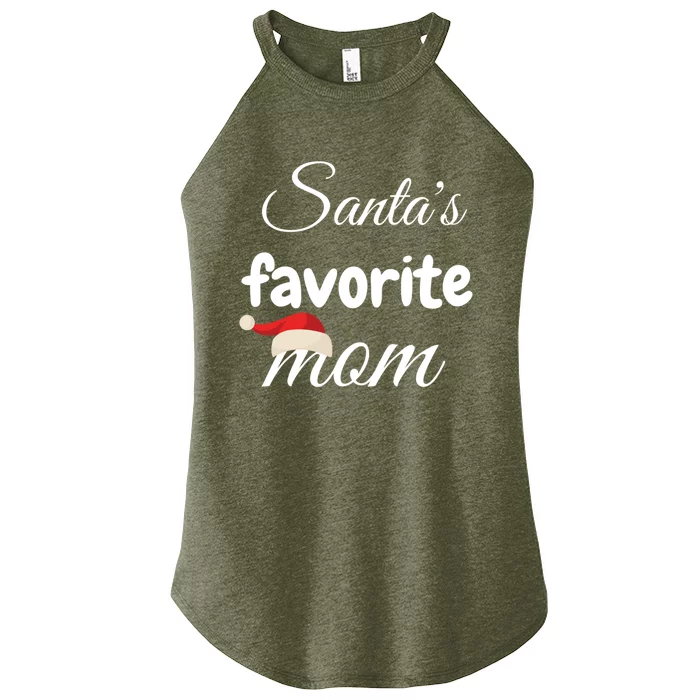 Christmas Appreciation Gift Santas Favorite Mom Gift Women’s Perfect Tri Rocker Tank