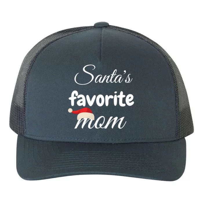 Christmas Appreciation Gift Santas Favorite Mom Gift Yupoong Adult 5-Panel Trucker Hat