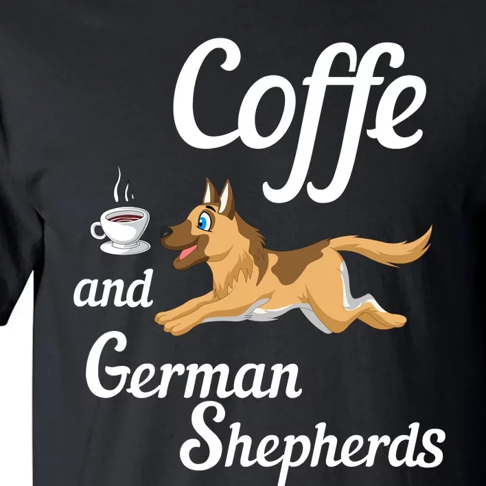 Coffee And German Shepherds Tall T-Shirt