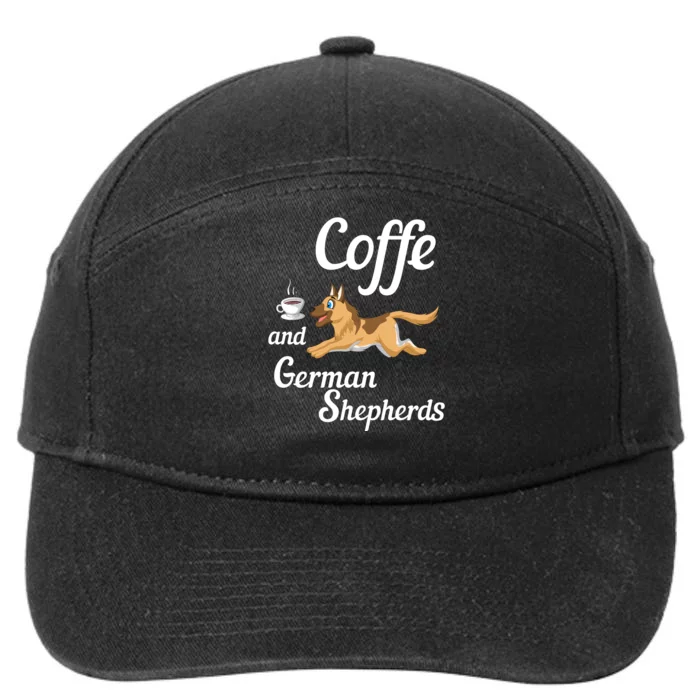 Coffee And German Shepherds 7-Panel Snapback Hat