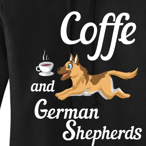 Coffee And German Shepherds Women's Pullover Hoodie