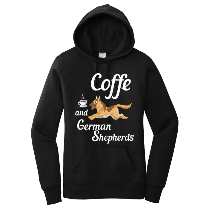 Coffee And German Shepherds Women's Pullover Hoodie